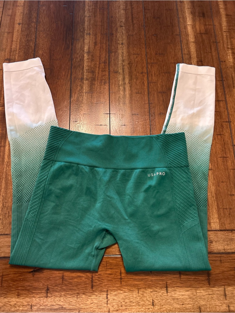 USA Pro Seamless Ombre Leggings Women’s US 8 Green White